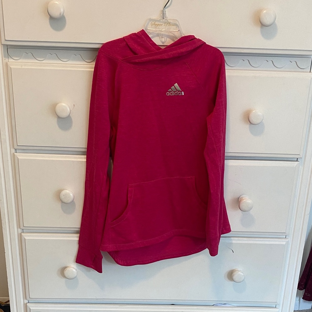 NWOT Adidas Fuchsia Pullover Hoodie